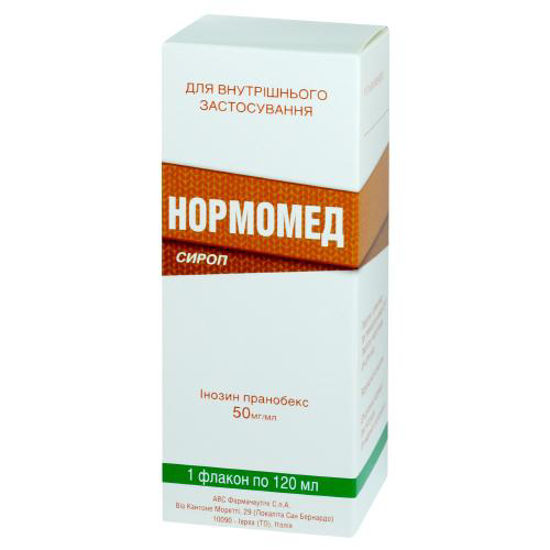 Нормомед сироп 50 мг/мл флакон 120мл